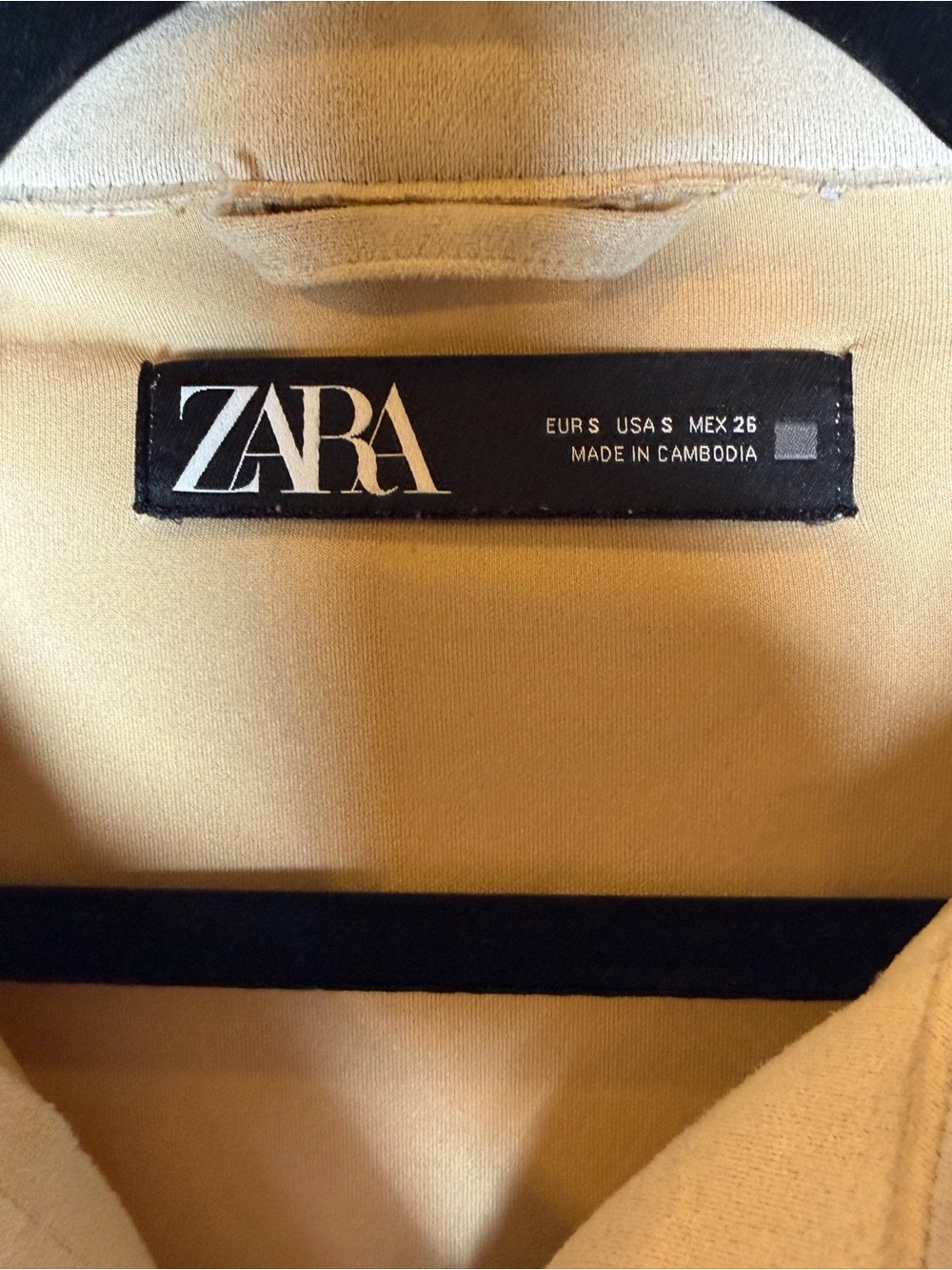 Zara Faux Suede Shacket Womens Small Beige Oversized Snap Front Shirt Jacket - Picture 9 of 11
